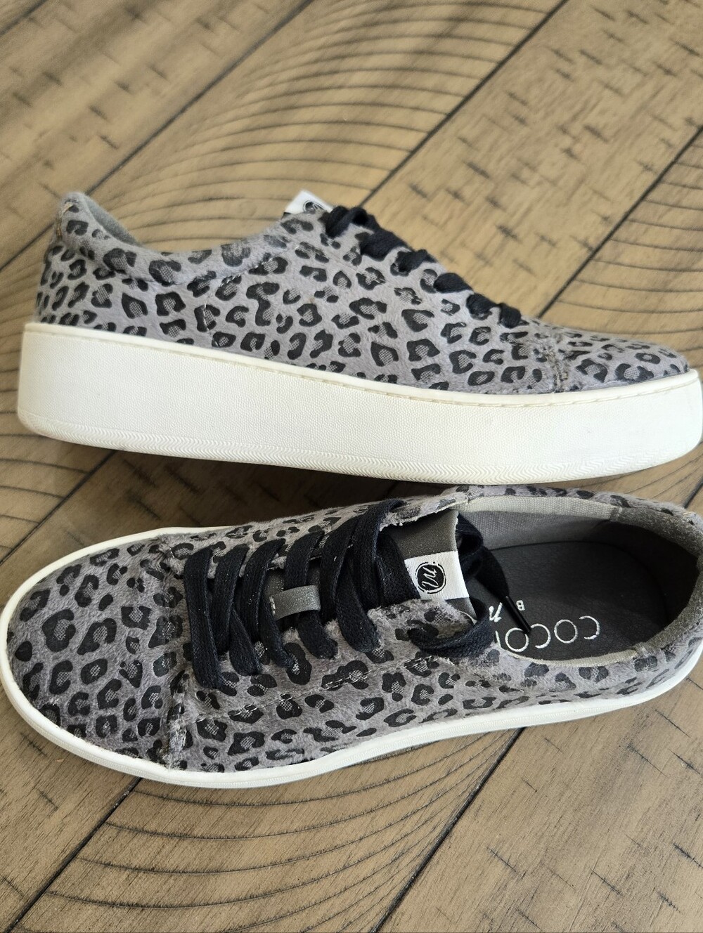 Coconuts by Matisse Gray Leopard Platform Sneakers